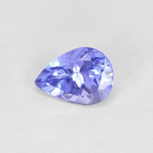Tanzanite bleue naturelle en forme de poire, 0,45 ct, VVS-VS