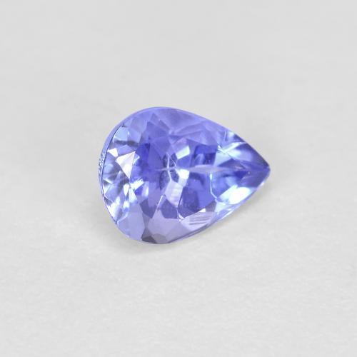 Tanzanite bleue naturelle en forme de poire, 0,45 ct, VVS-VS
