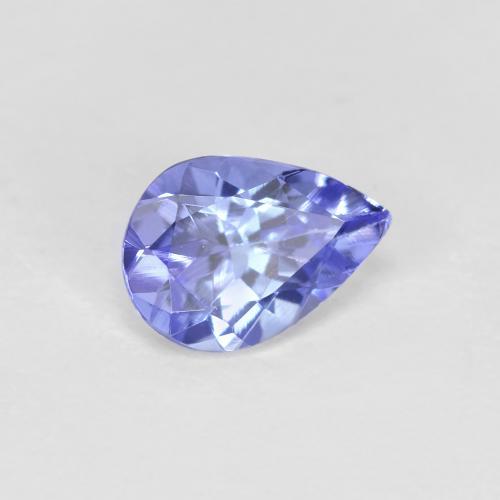 Tanzanite bleue naturelle en forme de poire, 0,43 ct, VVS-VS