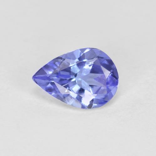 Tanzanite bleue naturelle en forme de poire, 0,43 ct, VVS-VS