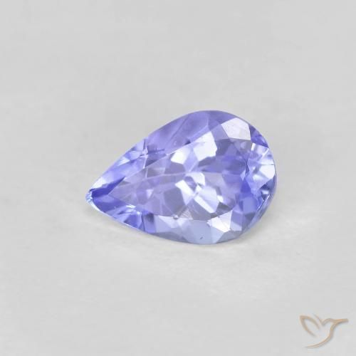 0.40ct Naturel Bleu violet intense Tanzanite, En forme de poire, VVS-VS