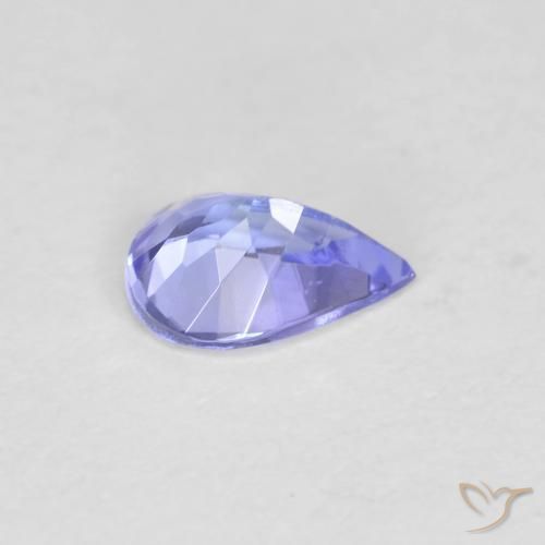 Tanzanite Bleu violet intense naturelle En forme de poire, 0.40 ct, VVS-VS