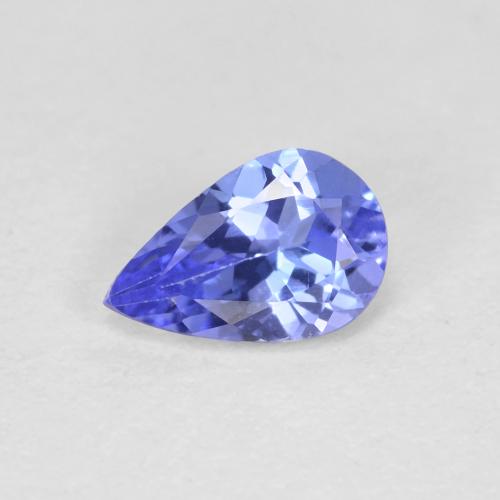 Tanzanite bleue naturelle en forme de poire, 0,42 ct, VVS-VS