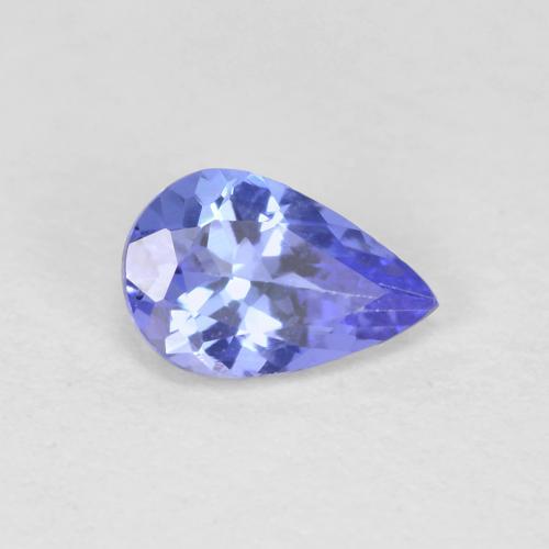 Tanzanite bleue naturelle en forme de poire, 0,42 ct, VVS-VS