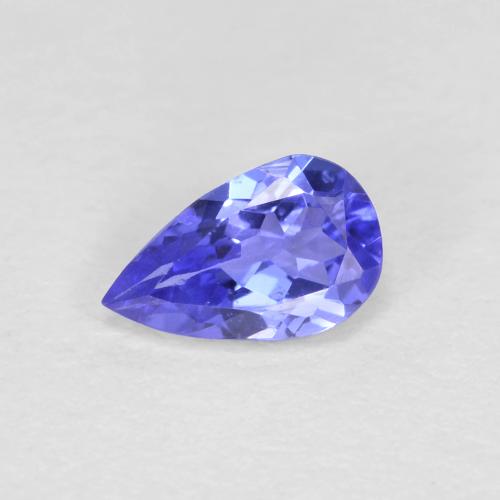 Tanzanite Violet Bleu naturelle En forme de poire, 0.39 ct, VVS-VS
