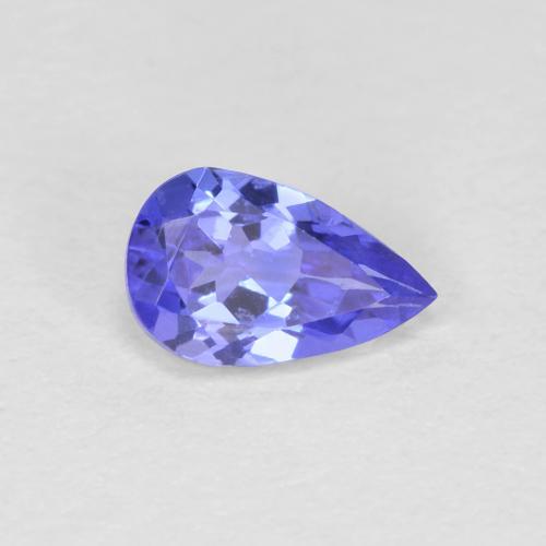 Tanzanite Violet Bleu naturelle En forme de poire, 0.39 ct, VVS-VS