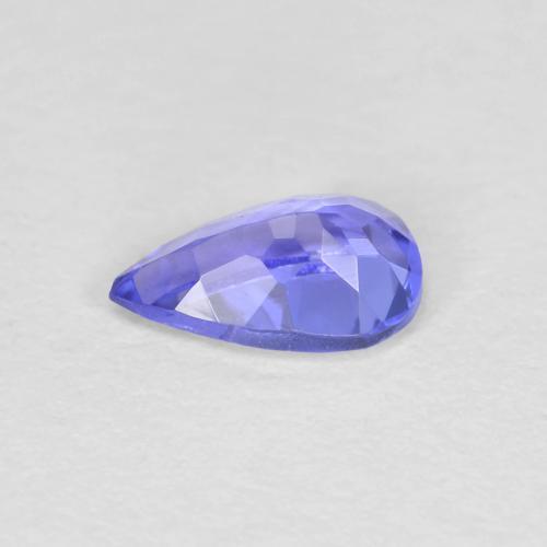 Tanzanite Violet Bleu naturelle En forme de poire, 0.39 ct, VVS-VS
