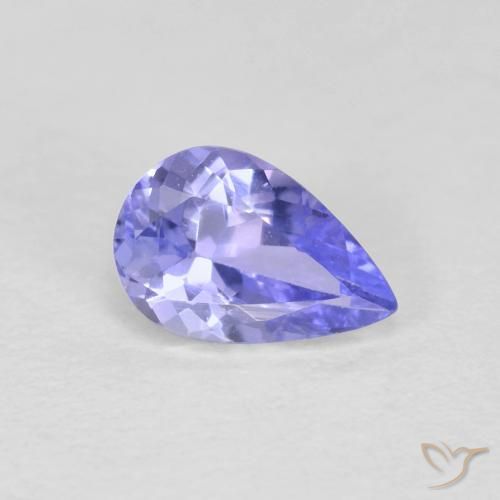 Tanzanite Violet Bleu naturelle En forme de poire, 0.47 ct, VVS-VS