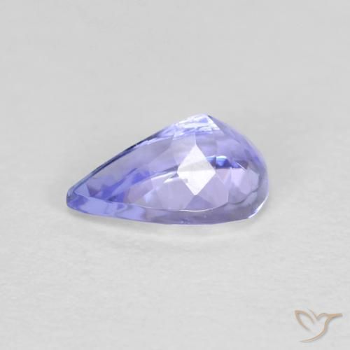 Tanzanite Violet Bleu naturelle En forme de poire, 0.47 ct, VVS-VS