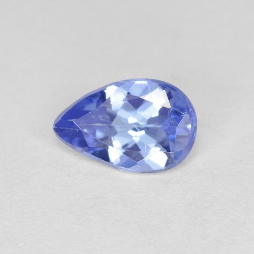 Tanzanite bleue naturelle en forme de poire, 0,42 ct, VVS-VS