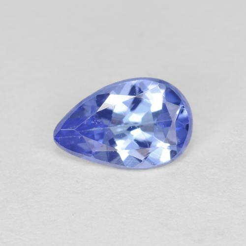 Tanzanite bleue naturelle en forme de poire, 0,42 ct, VVS-VS
