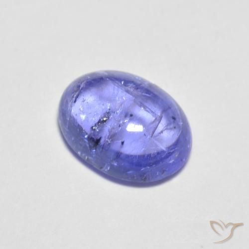Tanzanite bleue naturelle coupe ovale, 1,60 ct, transparent