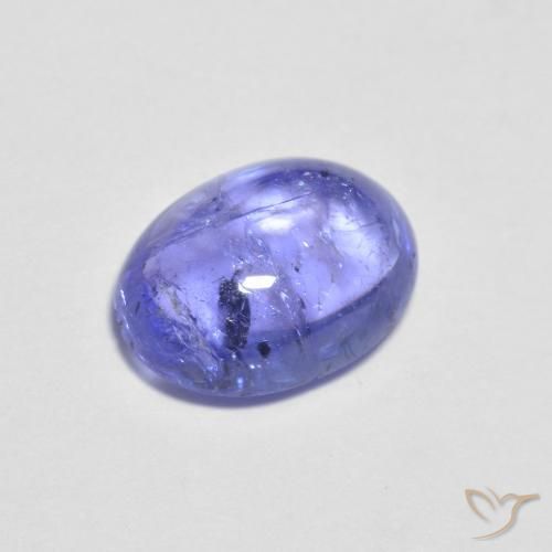Tanzanite bleue naturelle coupe ovale, 1,60 ct, transparent