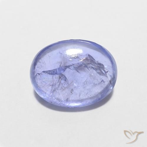 1.58ct Naturel Bleu violet intense Tanzanite, ovale, Transparent