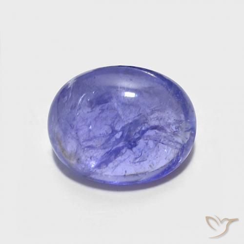 3.43ct Naturel Bleu violet intense Tanzanite, ovale, Transparent