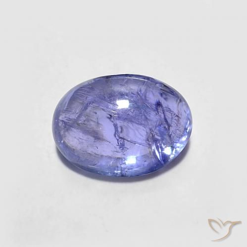 Tanzanite Bleu violet intense naturelle ovale, 1.59 ct, Transparent