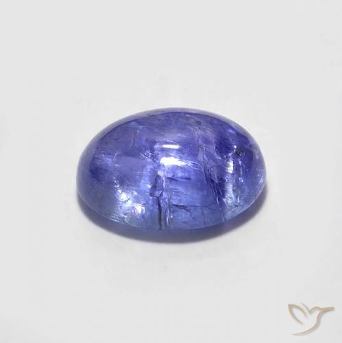 Tanzanite Bleu violet intense naturelle ovale, 1.59 ct, Transparent