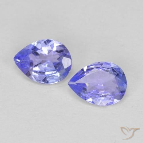 0.53ctw Naturel Bleu foncé Tanzanite, En forme de poire, VVS-VS