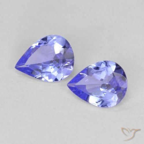 0.55ctw Naturel Bleu intense Tanzanite, En forme de poire, VS