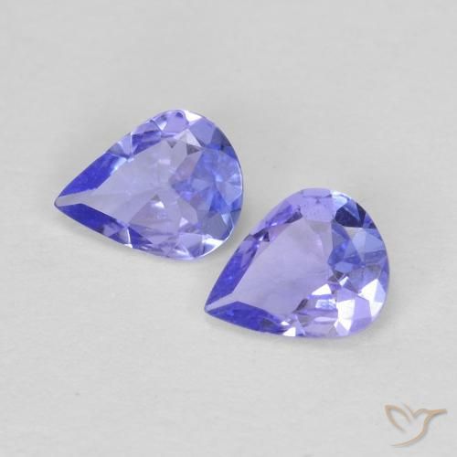 0.48ctw Naturel Violet Bleu Tanzanite, En forme de poire, VS