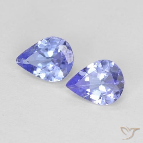 0.52ctw Naturel Violet Bleu Tanzanite, En forme de poire, VVS-VS