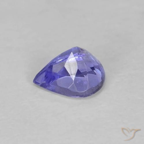 Tanzanite Bleu intense naturelle En forme de poire, 0.41 ct, VS