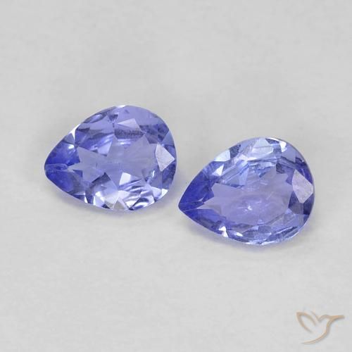 0.56ctw Naturel Bleu moyen Tanzanite, En forme de poire, VS
