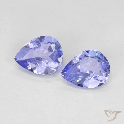 0.64ctw Naturel Violet Bleu Tanzanite, En forme de poire, VVS-VS