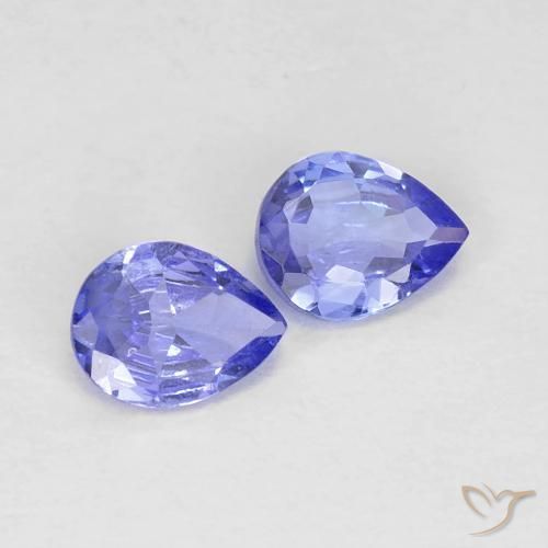 0.60ctw Naturel Bleu foncé Tanzanite, En forme de poire, VS