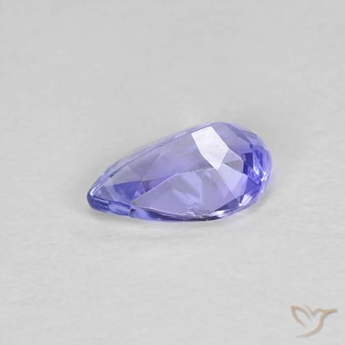Tanzanite Bleu électrique naturelle En forme de poire, 0.37 ct, VVS