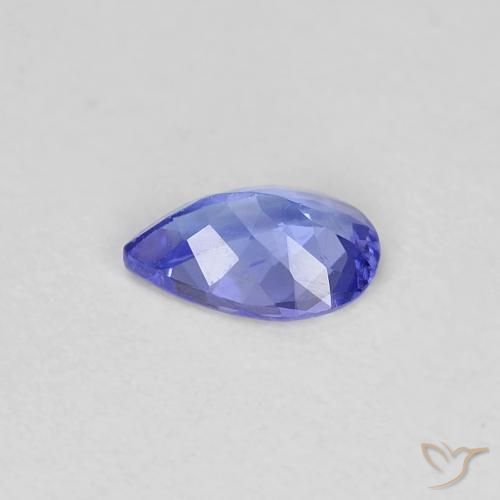 Tanzanite Bleu violet intense naturelle En forme de poire, 0.34 ct, VS