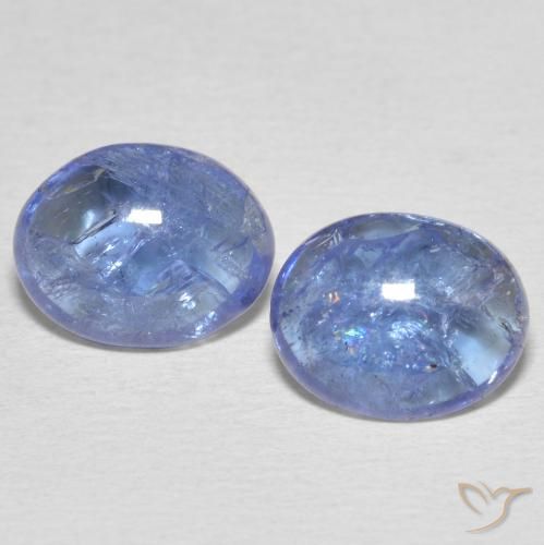 5.69ctw Naturel Bleu clair Tanzanite, ovale, Transparent