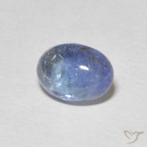Tanzanite Bleu violet clair naturelle ovale, 1.54 ct, Transparent