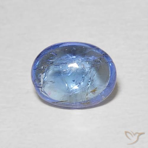 1.33ct Naturel Bleu violet clair Tanzanite, ovale, Transparent
