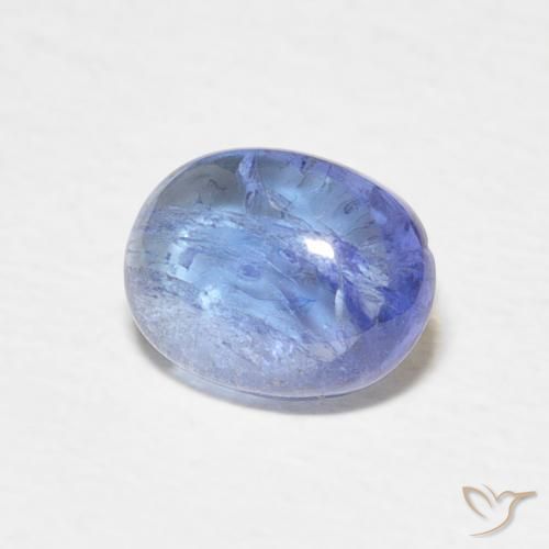 Tanzanite Bleu clair naturelle ovale, 1.63 ct, Transparent
