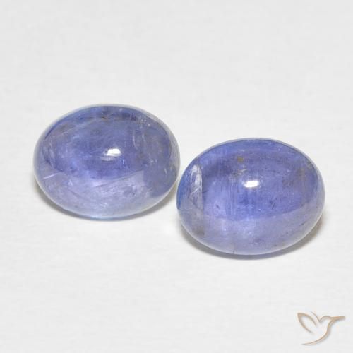 4.69ctw Naturel Bleu violet clair Tanzanite, ovale, Transparent