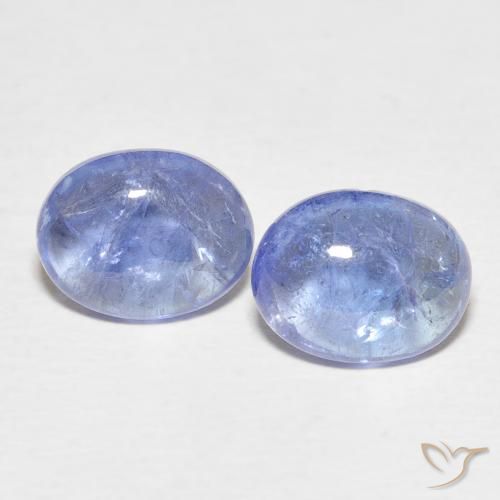 6.45ctw Naturel Bleu bébé Tanzanite, ovale, Transparent