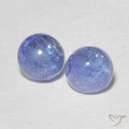 1.35ctw Naturel Bleu violet clair Tanzanite, Tour, Transparent