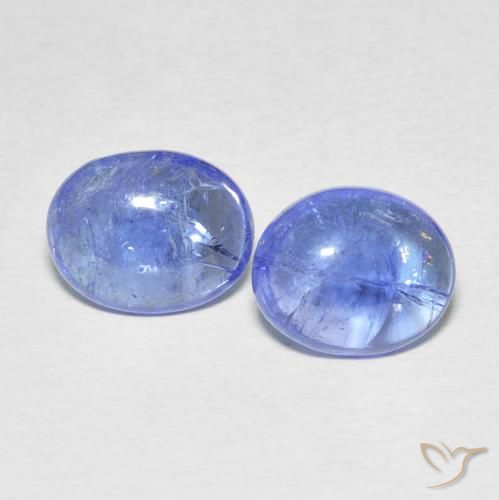 5.66ctw Naturel Bleu violet intense Tanzanite, ovale, Transparent