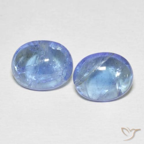 6.17ctw Naturel Bleu violacé léger Tanzanite, ovale, Transparent