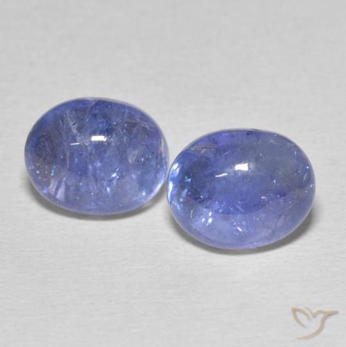 7.21ctw Naturel Bleu violet intense Tanzanite, ovale, Transparent
