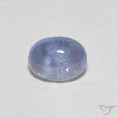 1.76ct Naturel Bleu violet clair Tanzanite, ovale, Transparent