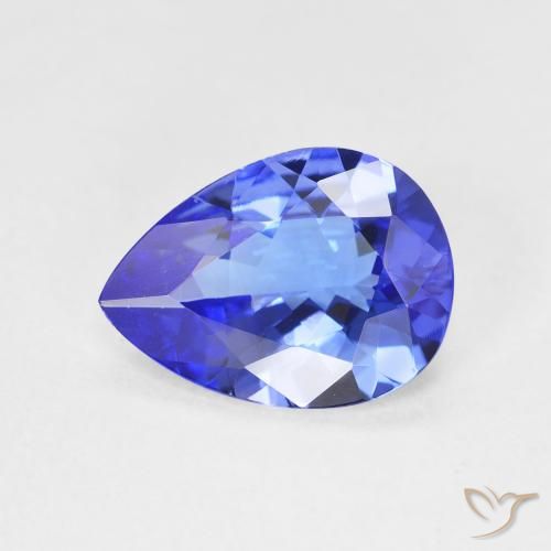 2.30ct Naturel Bleu vif Tanzanite, En forme de poire, VVS