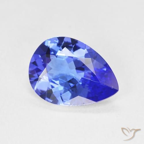 Tanzanite Bleu vif naturelle En forme de poire, 2.30 ct, VVS