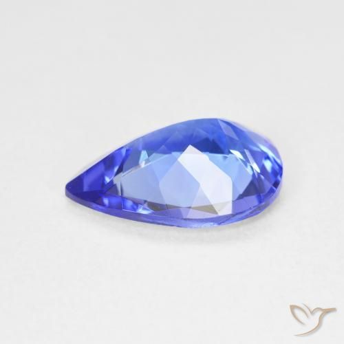 Tanzanite Bleu vif naturelle En forme de poire, 2.30 ct, VVS