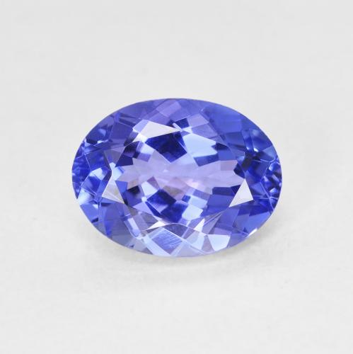 Tanzanite bleu violet intense naturelle coupe ovale, 2,00 ct, VVS