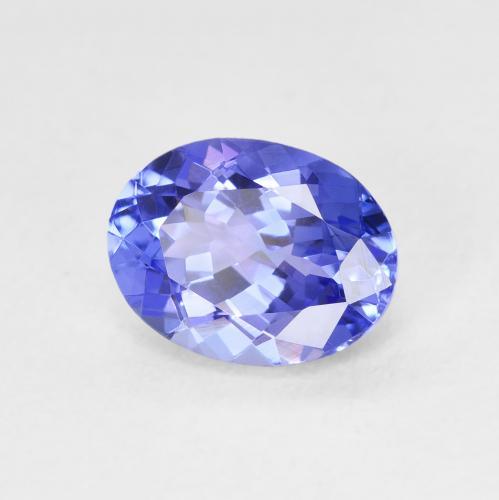 Tanzanite bleu violet intense naturelle coupe ovale, 2,00 ct, VVS