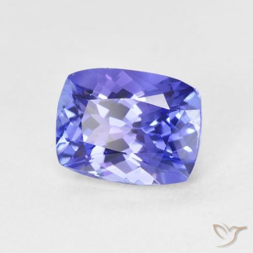 Tanzanite Violet foncé Bleu naturelle Coussin, 2.29 ct, VVS