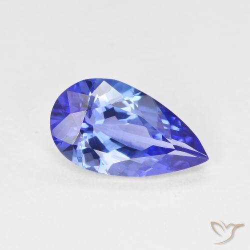 Tanzanite Violet foncé Bleu naturelle En forme de poire, 2.11 ct, VVS