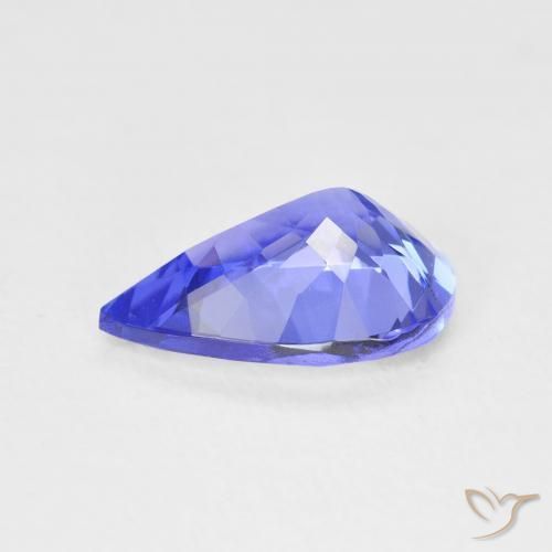 Tanzanite Violet foncé Bleu naturelle En forme de poire, 2.25 ct, VVS